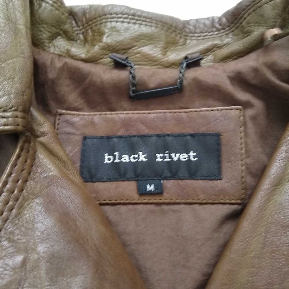 Wilsons Leather asymmetric moto biker jacket - Picture 6 of 12